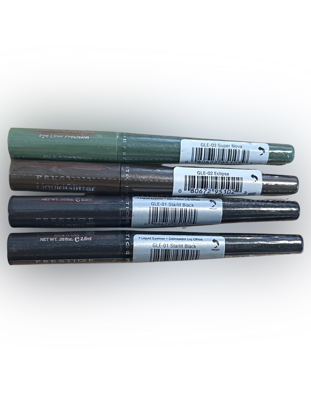 PRESTIGE LiquidGlitter Precision Eyeliner LOT OF 4 NEW